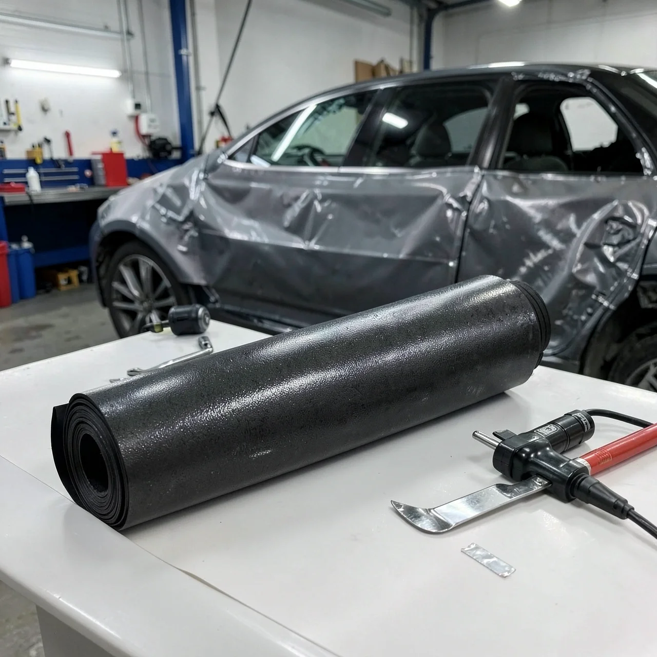 Виниловая бархатная пленка KM черная