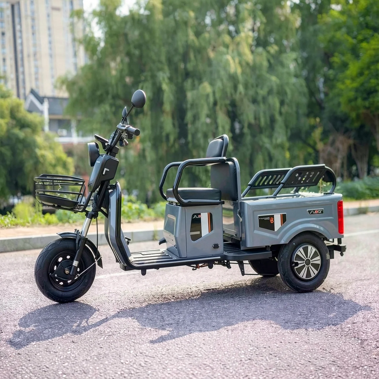 Электрический грузовой велосипед красный 1200W 72V 23A
