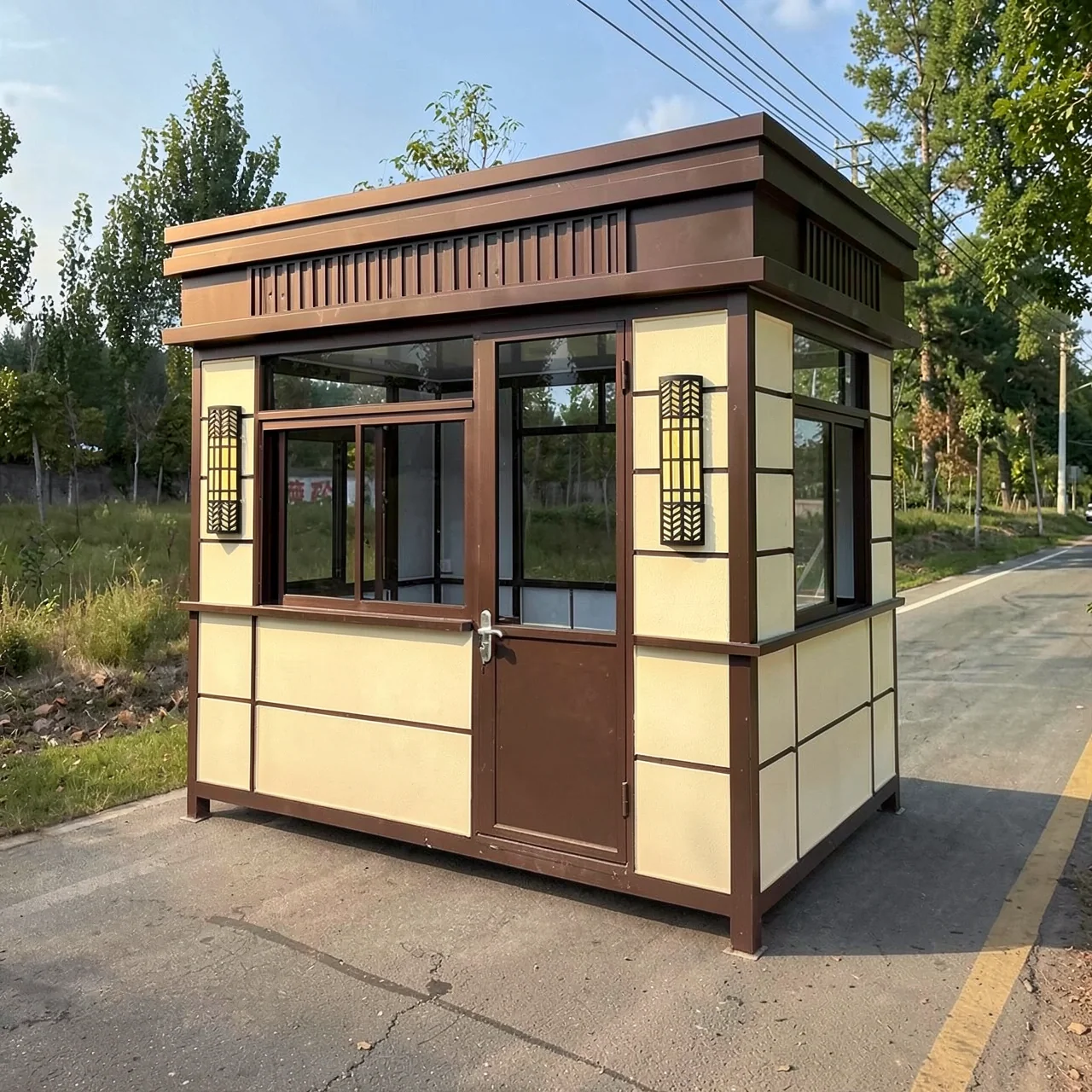 Пост охраны из металлического каркаса с каменным покрытием Preal Shi Qi