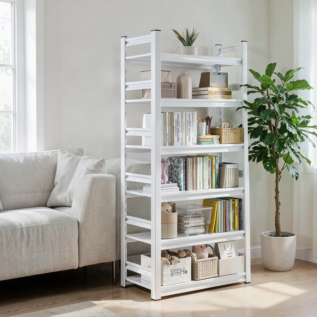Стеллаж книжный Wutong bear S450 6-ярусный 50x30x198см