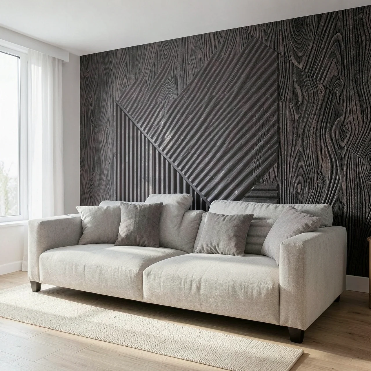Панель 3D ПВХ Beauty темное дерево 300x300