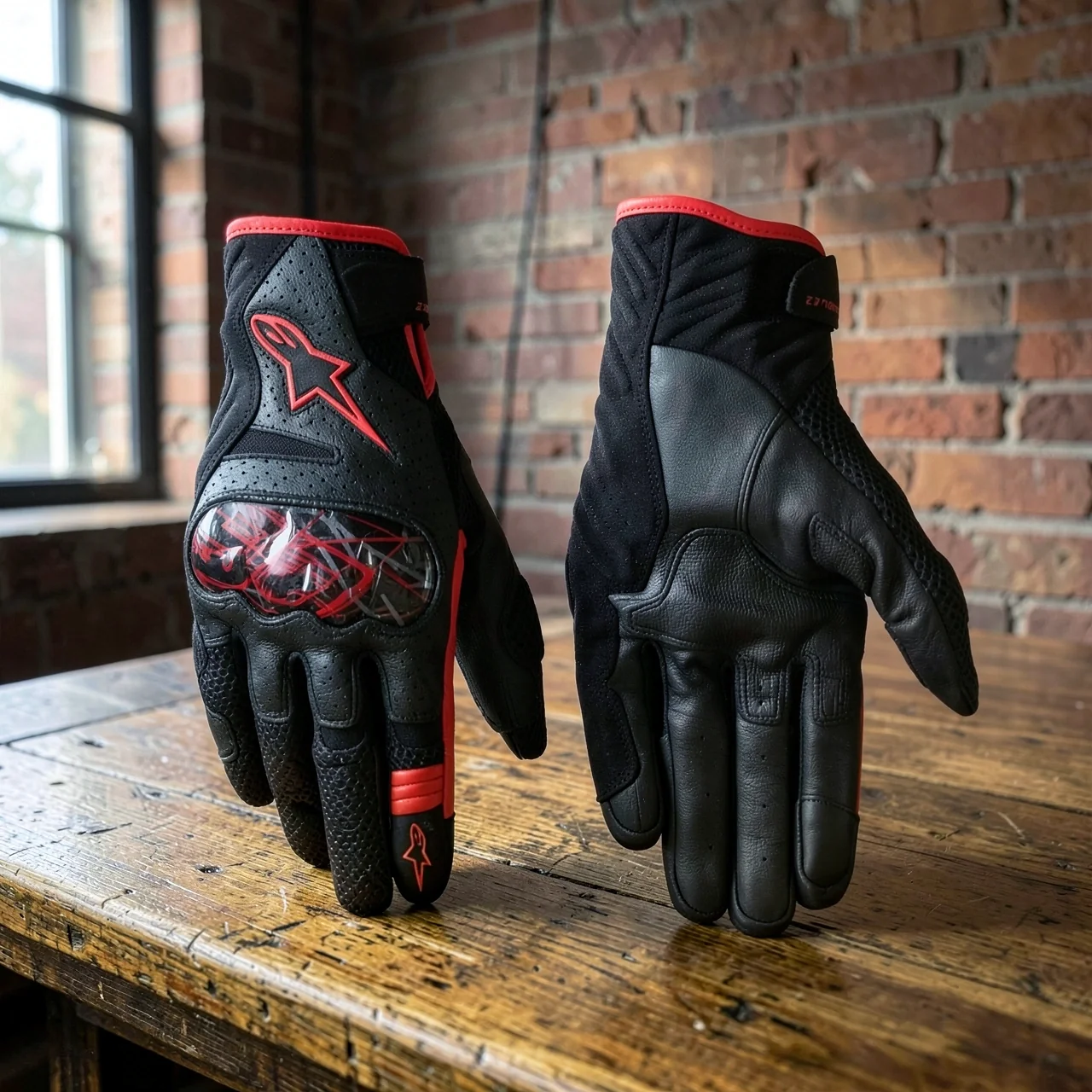 Перчатки Alpinestars SMX-1 Air v2 MM93 черный красный (Европа, M)