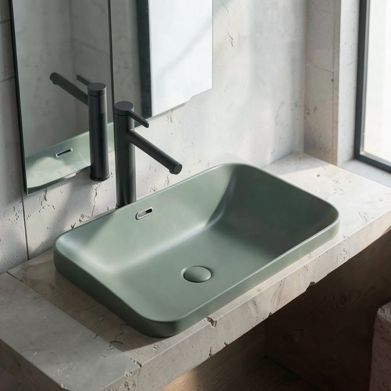 Раковина Montop CB894 белая 70x40 со смесителем