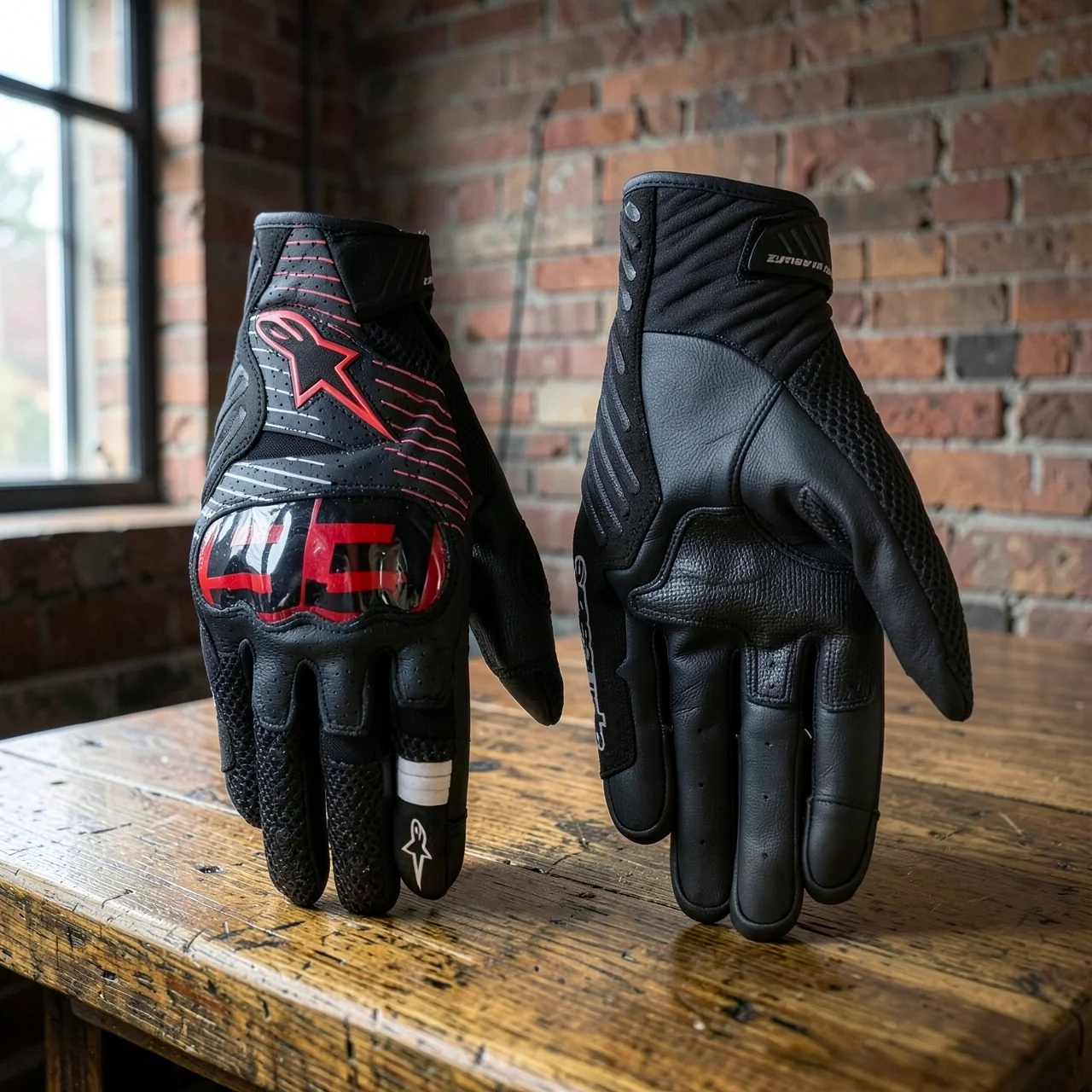 Перчатки Alpinestars SMX-1 Air v2 MM93 черно-белые (Азия, S)