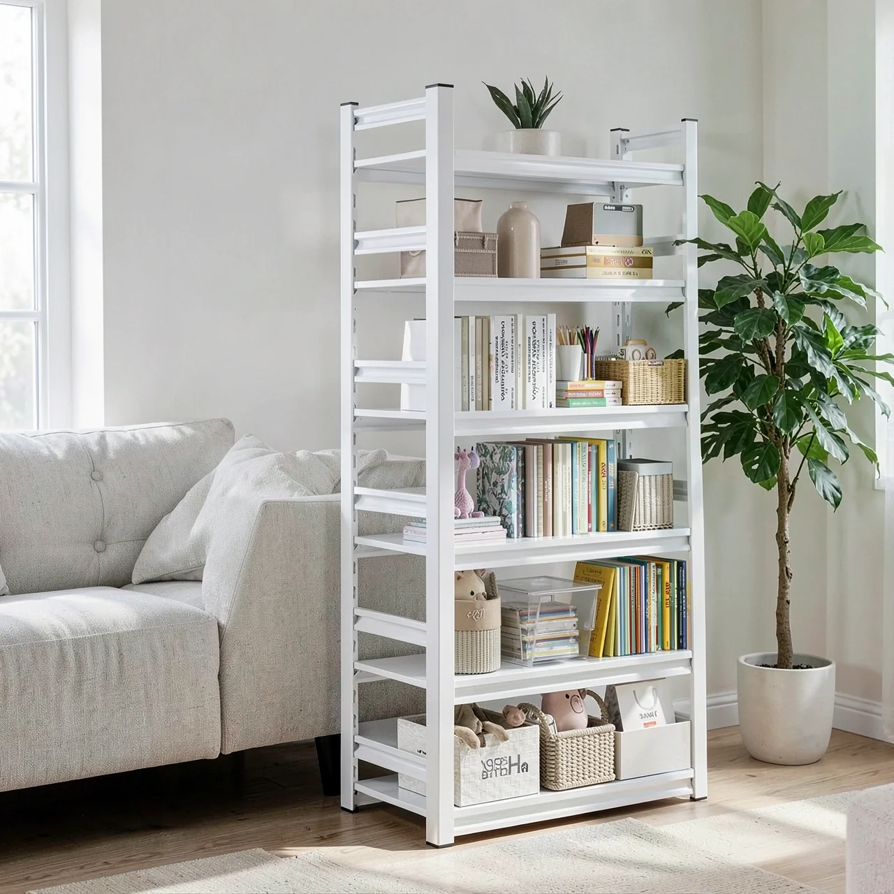 Стеллаж книжный Wutong bear S450 6-ярусный 120x35x198см