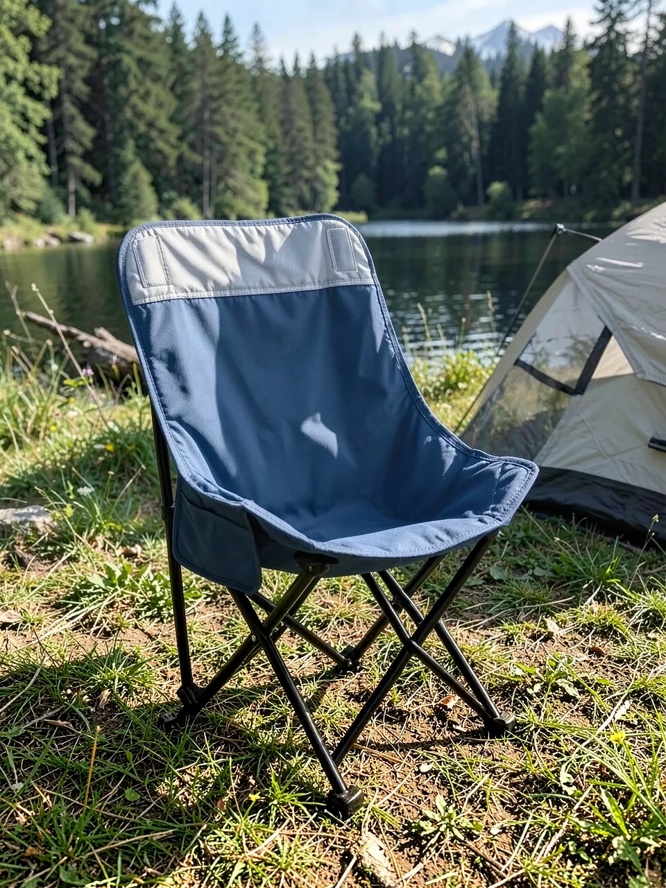Стул кемпинговый Moon Chair с высоким подголовником синий