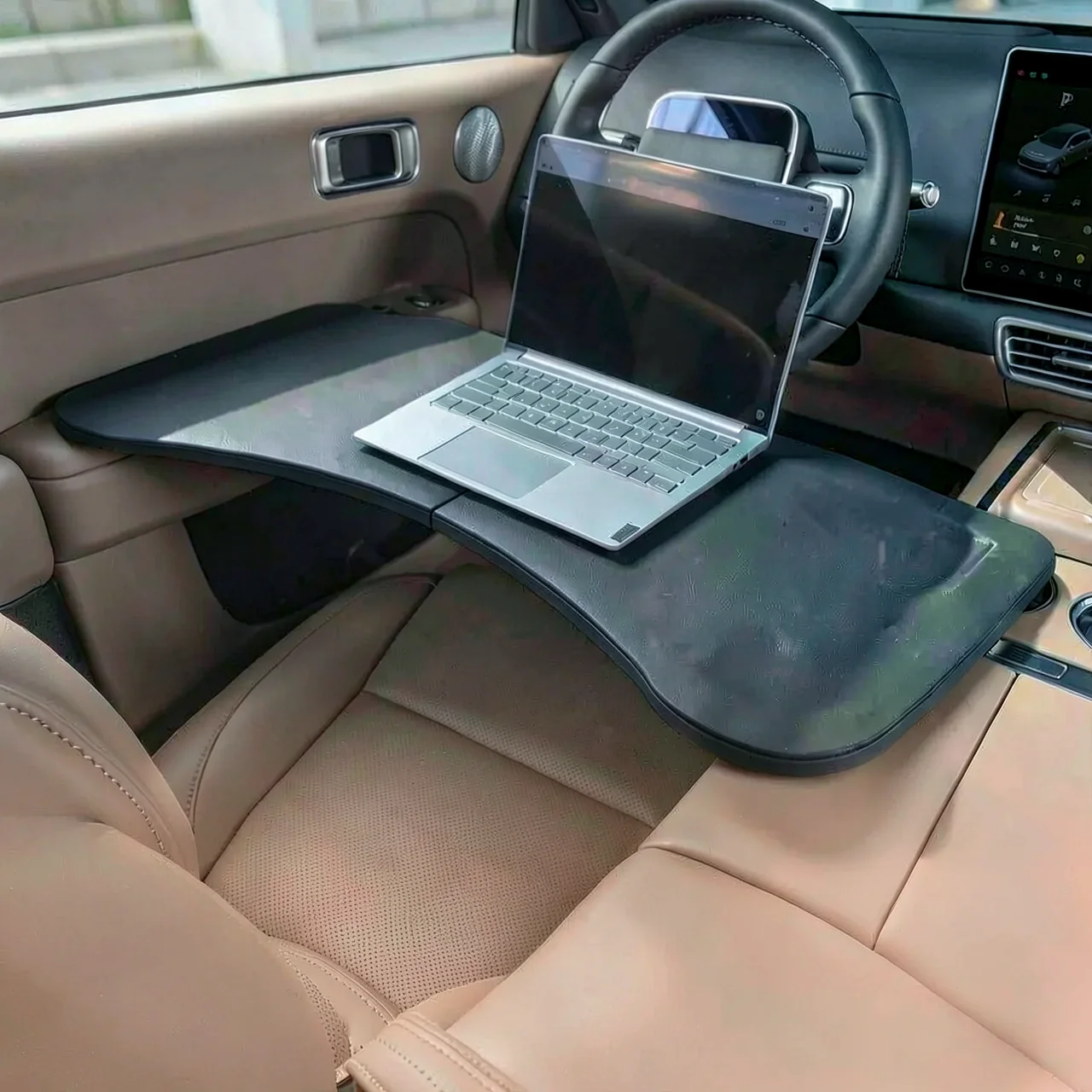 Столик складной для Ideal L6-L9 кожаный черный
