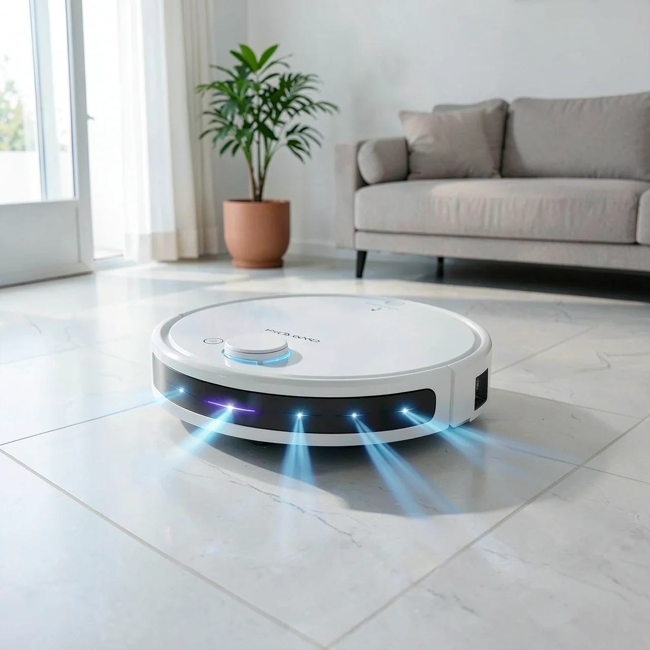 Робот-пылесос Scan Robot 12 черный с приложением и баком