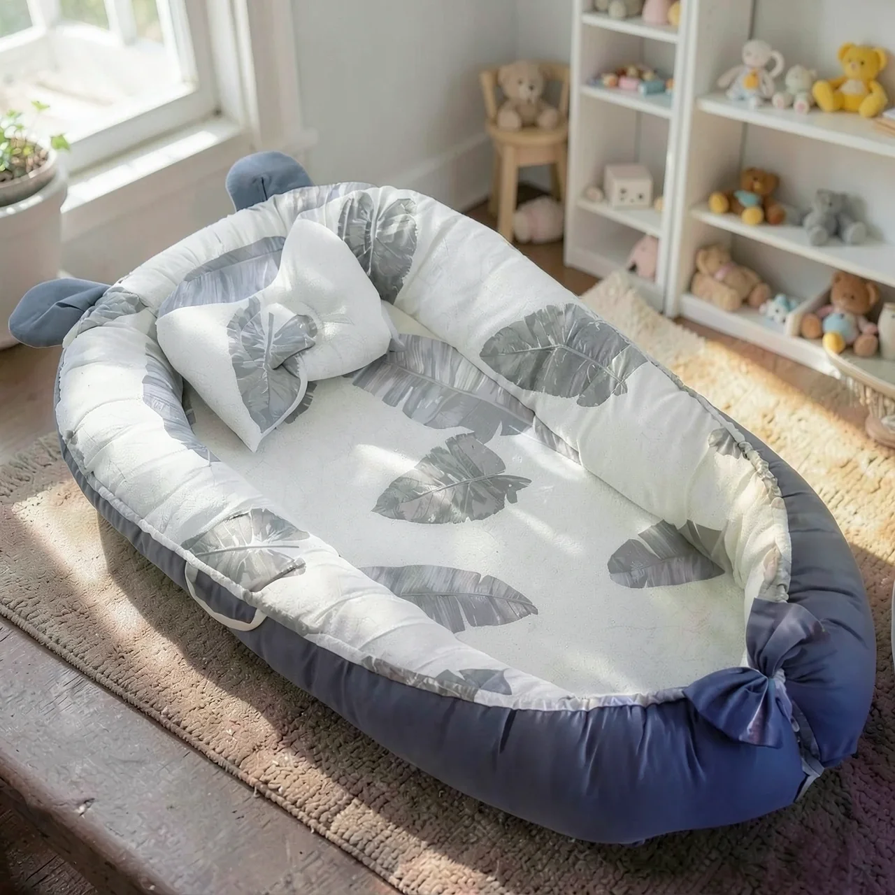 Кроватка детская Серый минимализм Memory Foam