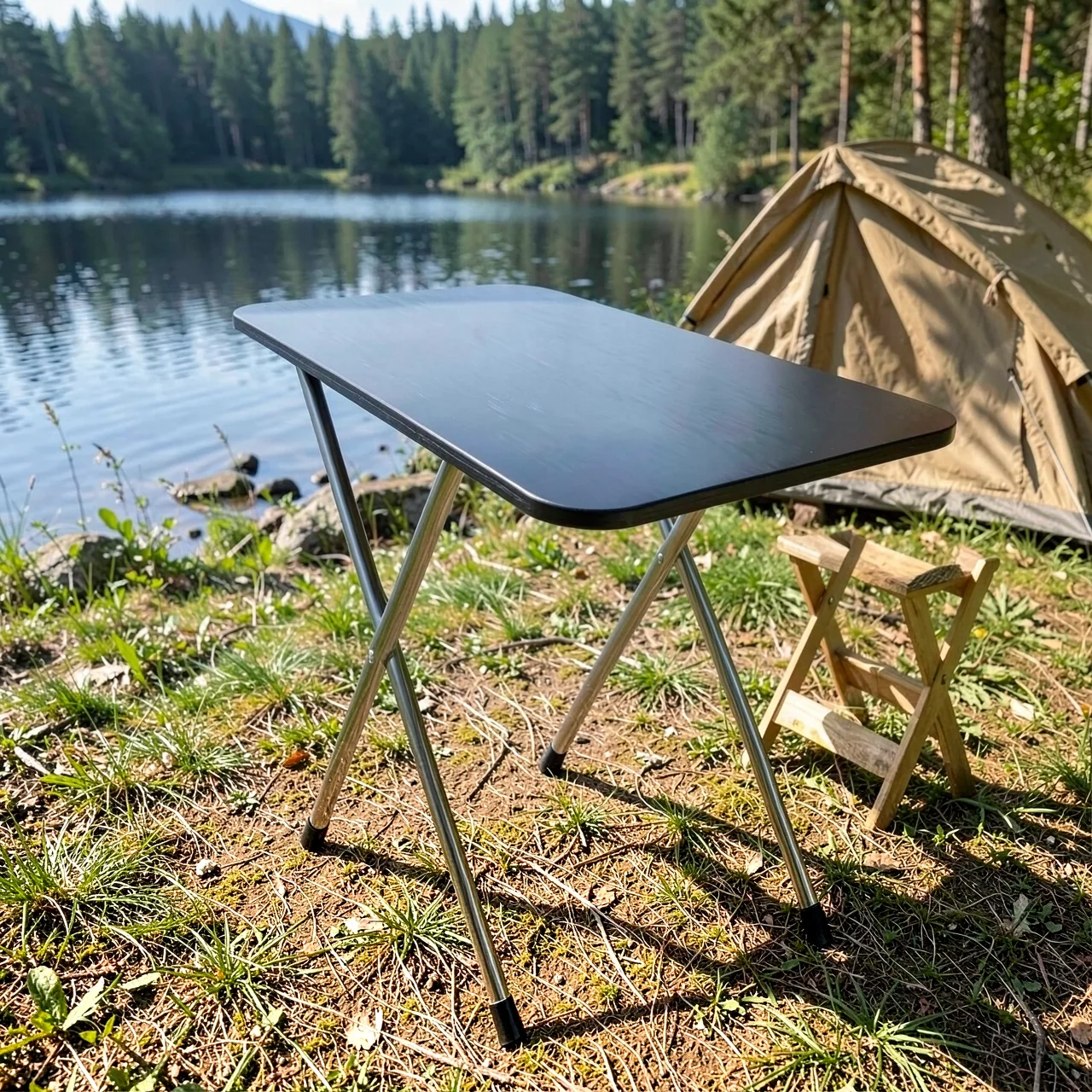 Стол складной OTHER A+ черный 80x40x72