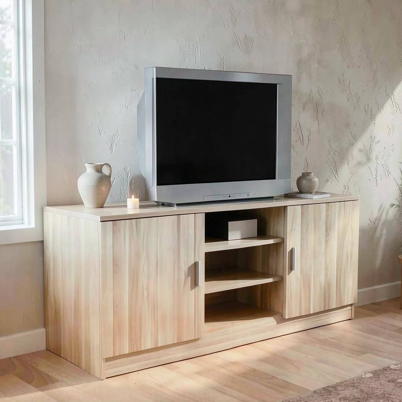 Тумба под телевизор 160x40x60 см цвет белый