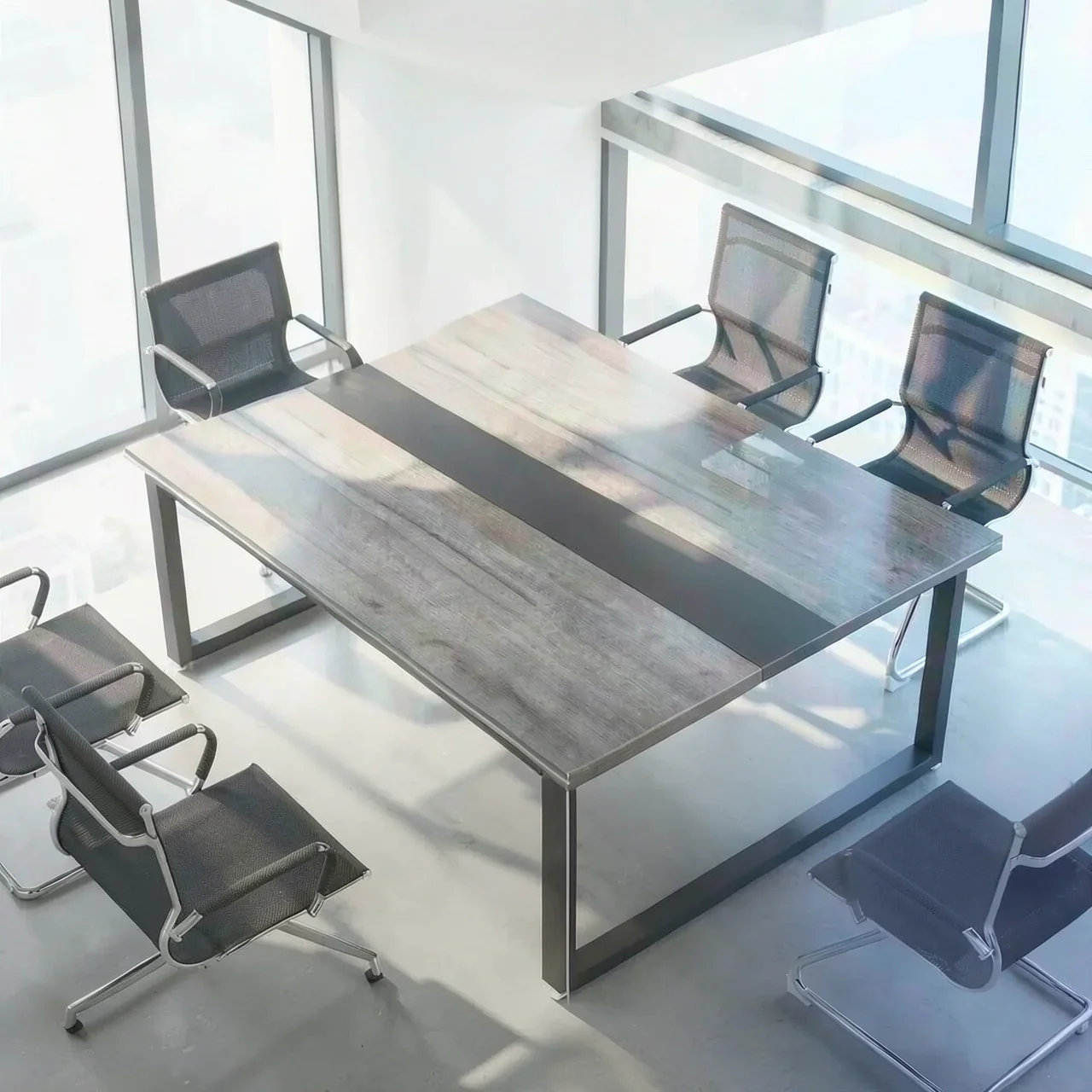Конференц-стол Yiling Furniture al123 серый дуб 240x60