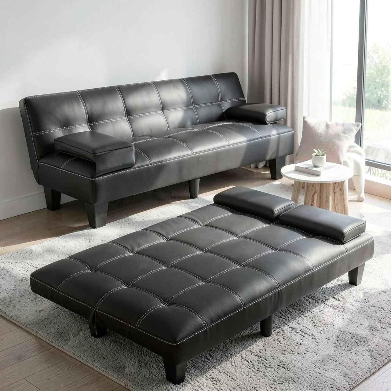 Диван-кровать Junxie 111 черный 1.8 м