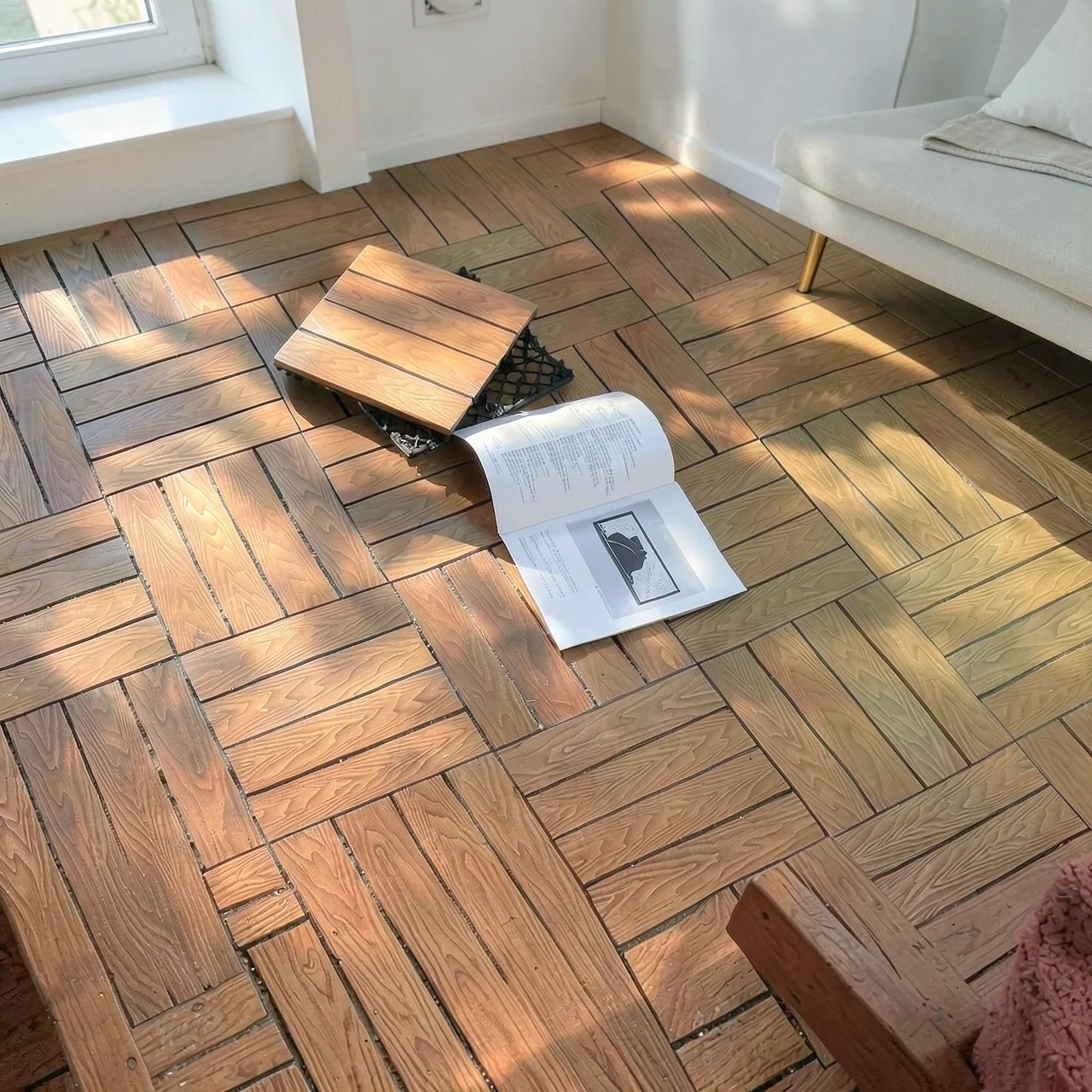 Террасная доска ДПК натуральное дерево 3D-рельеф 30x30