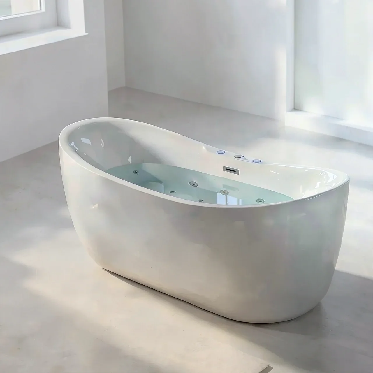 Ванна акриловая с подсветкой и аэромассажем