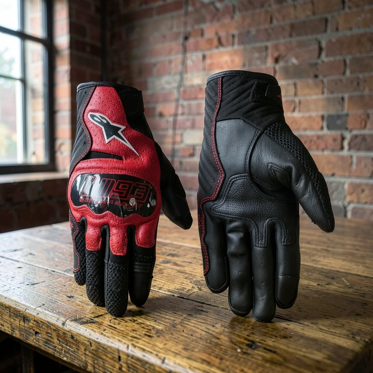 Перчатки Alpinestars SMX-1 Air v2 MM93 черный красный (Азия, M)