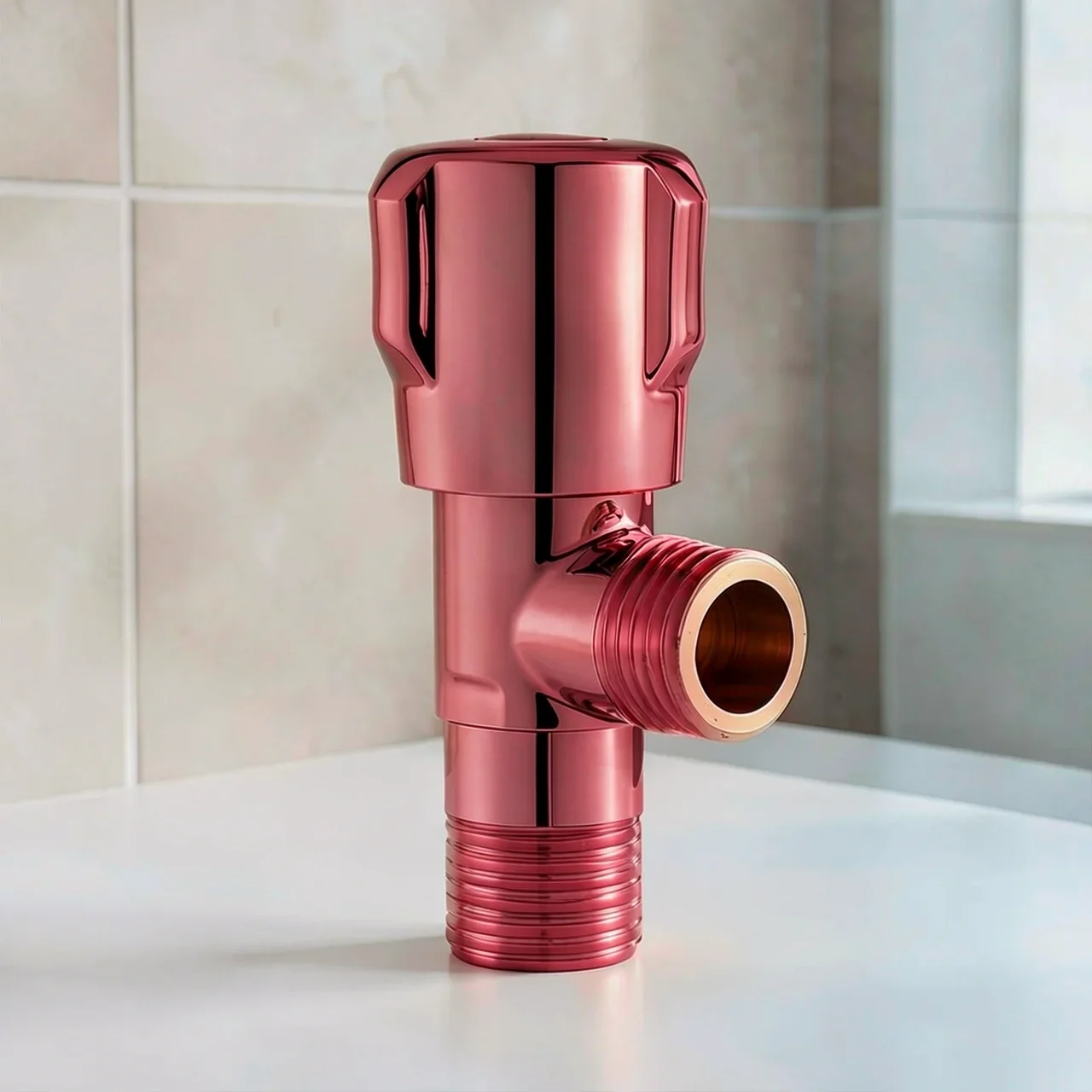 Вентиль угловой Pure Copper 304 сталь 304 1/2 дюйма красный