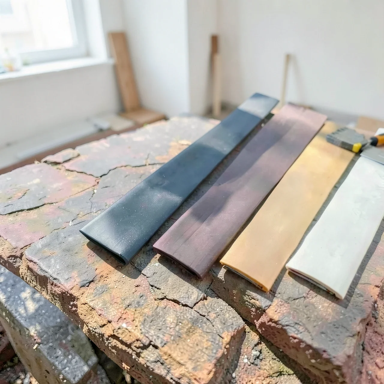 Пороговый бар бело-серый древесный 4 см