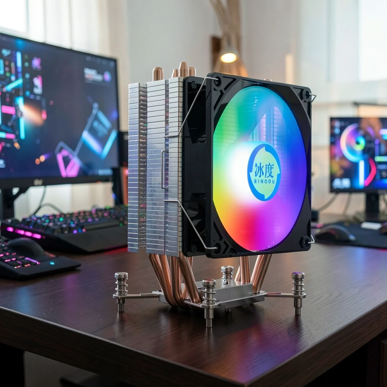 Кулер Ice degree Ice Domain D9 Intel Universal 4 трубки 1 вентилятор RGB