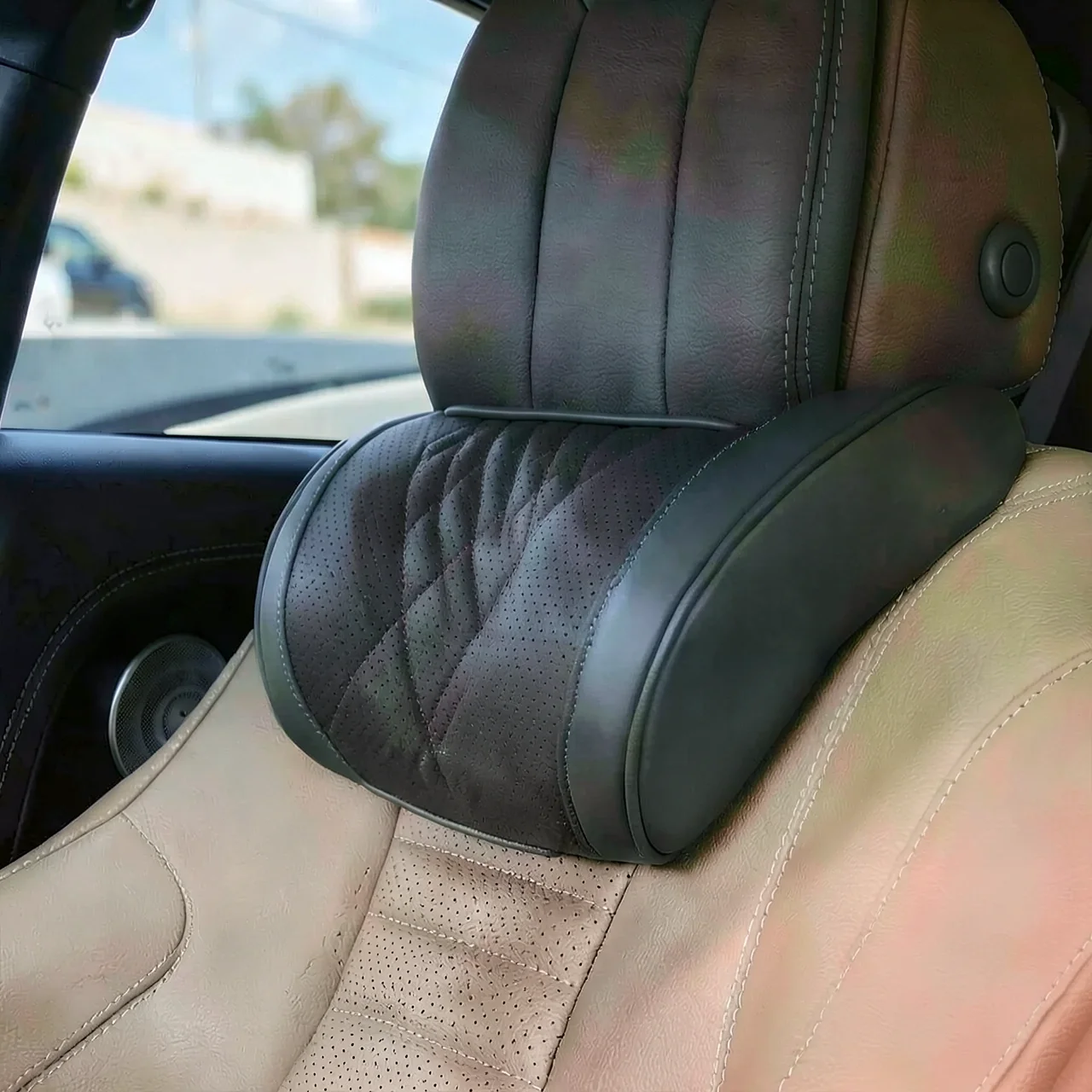 Комплект Maybach черный подголовник и опора