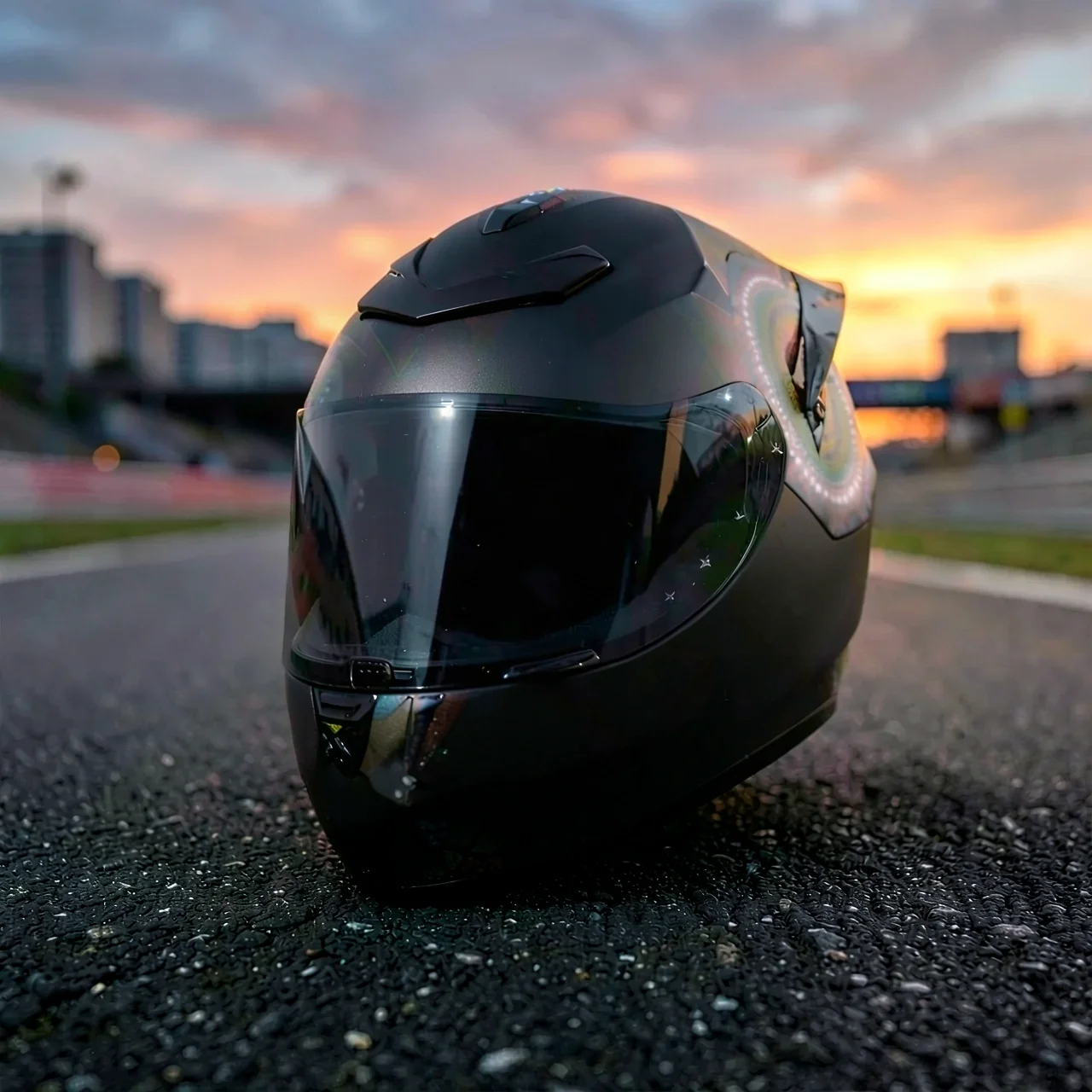 Шлем QKE RR Racing матовый черный