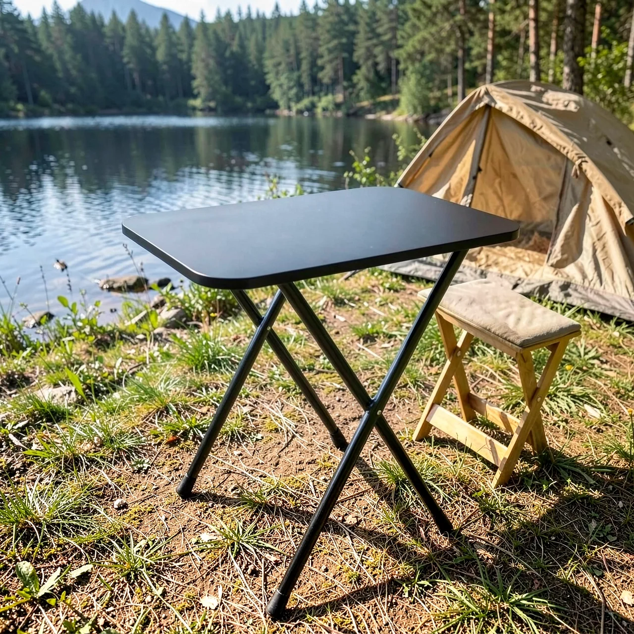 Стол складной OTHER A+ черный 60x40x72