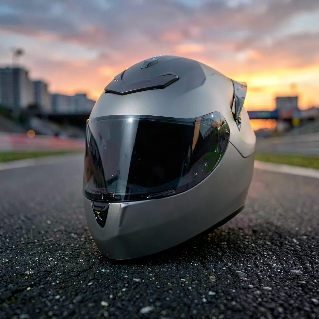 Шлем QKE RR Racing матовый серый SER