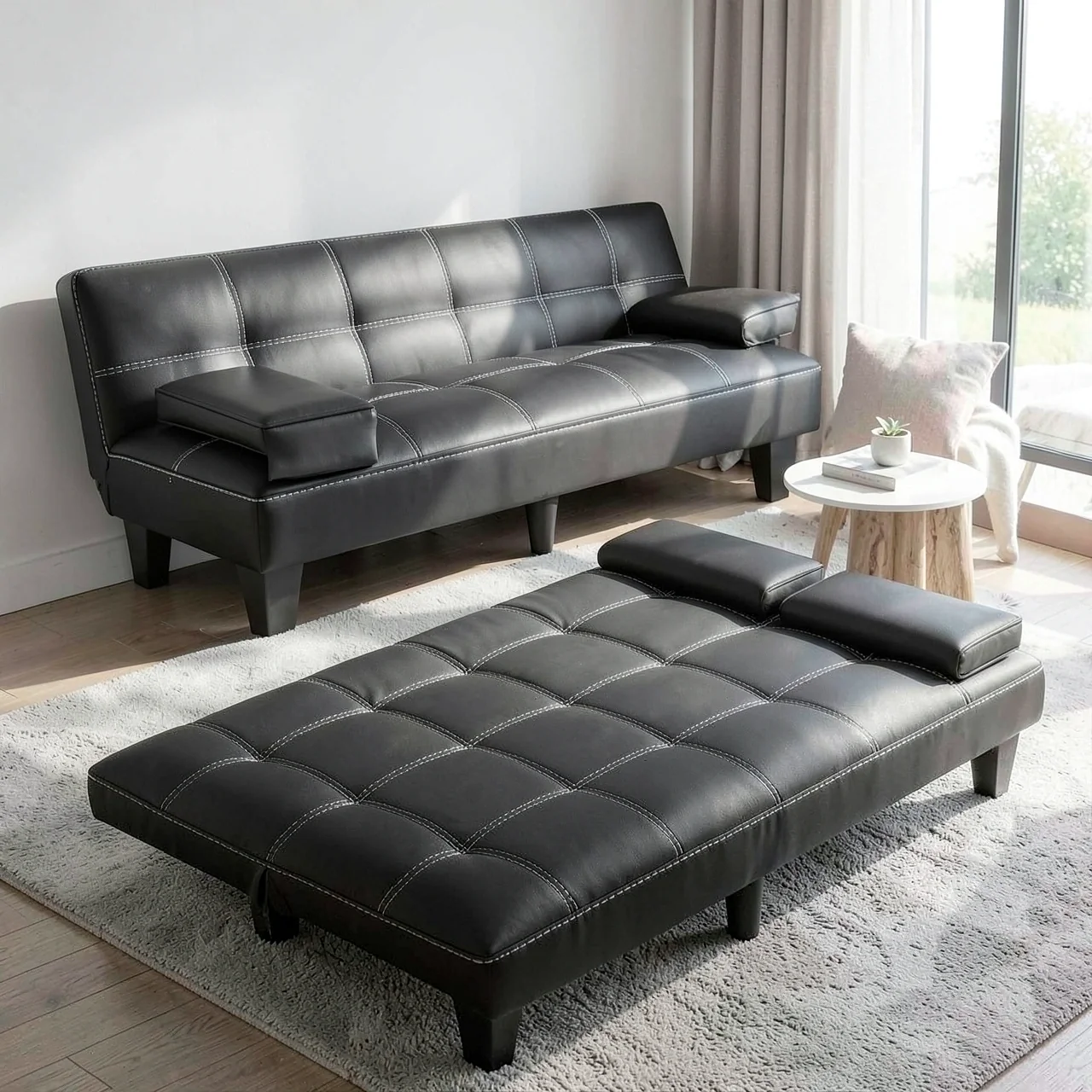 Диван-кровать Junxie 111 черный 1.2 м
