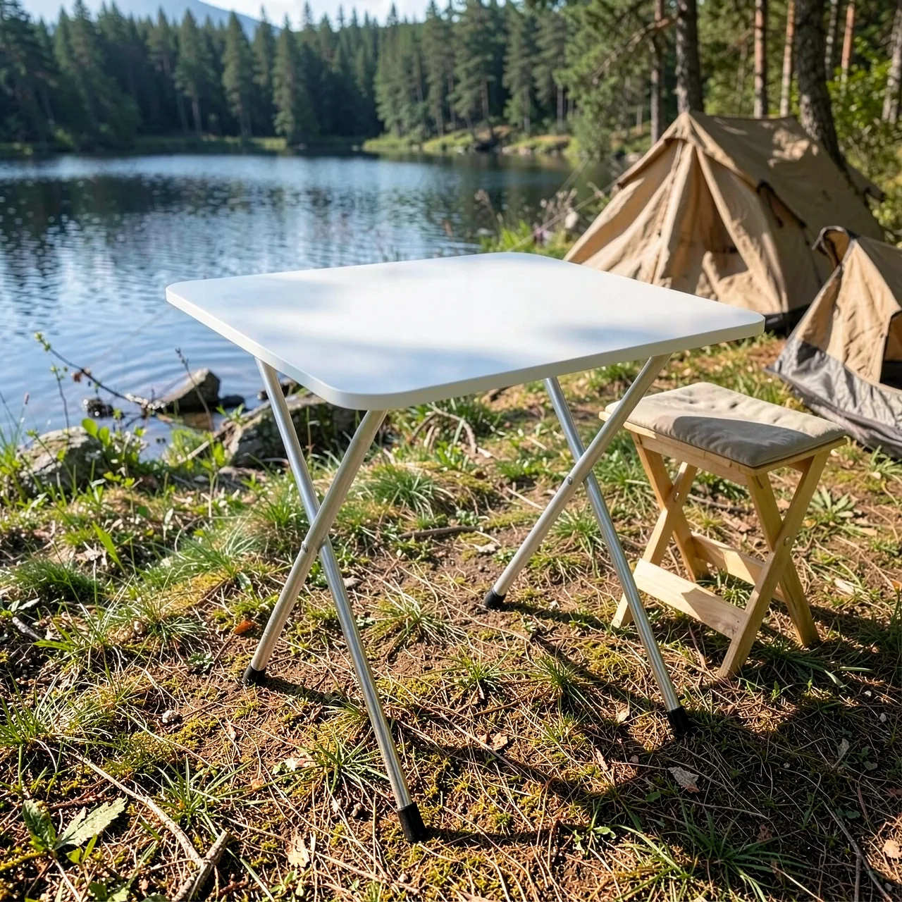 Стол складной OTHER A+ белый 60x60x72