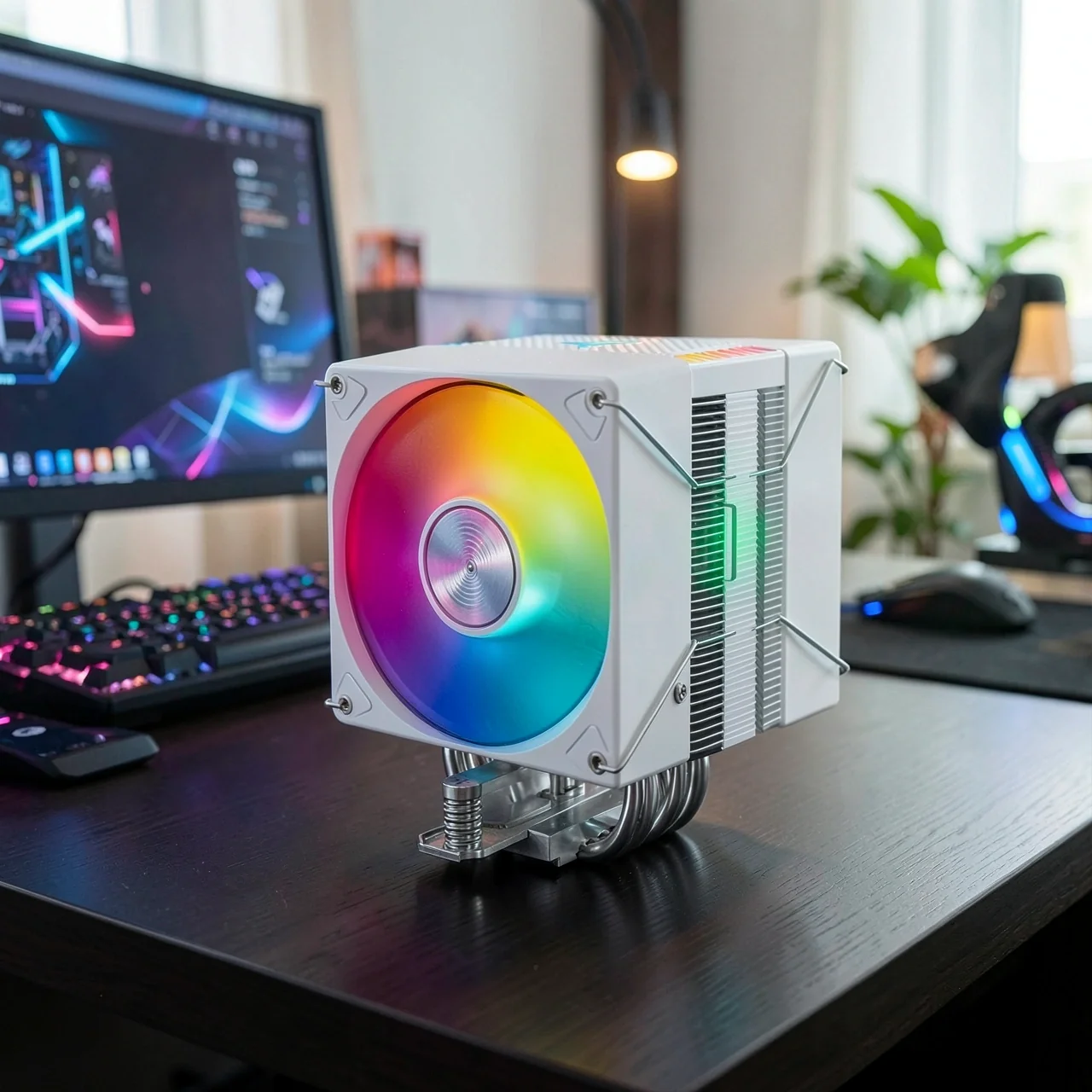 Кулер для процессора Jonsbo CR-400 EVO ARGB белый два вентилятора
