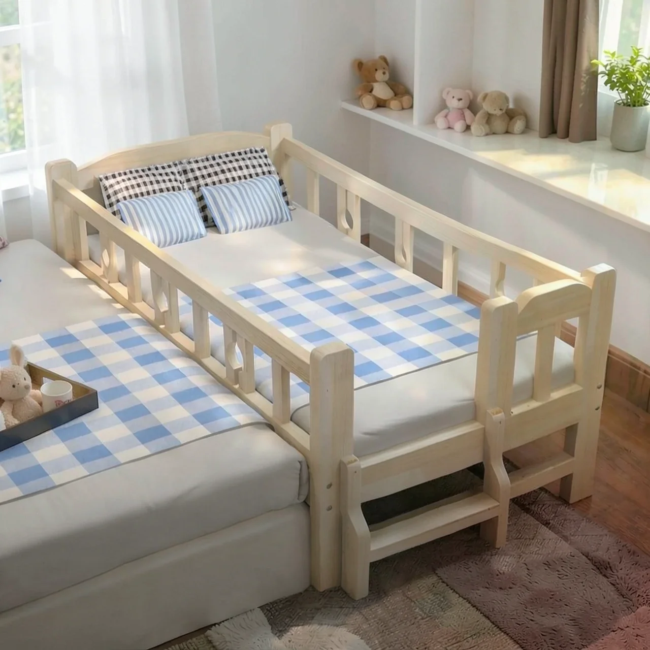 Кроватка детская 168x88 торцевая лестница