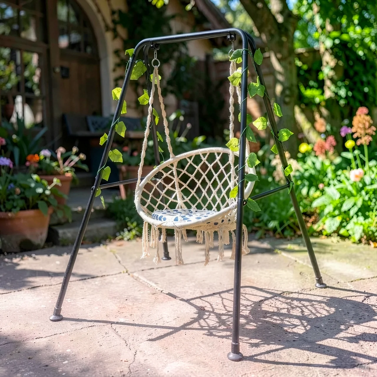 Подвесное кресло с 2 подушками и большим кронштейном
