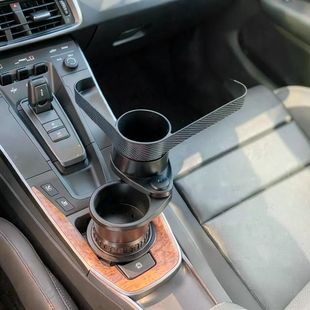 Автомобильный держатель для стакана большой с квадратным подносом и телескопическим основанием
