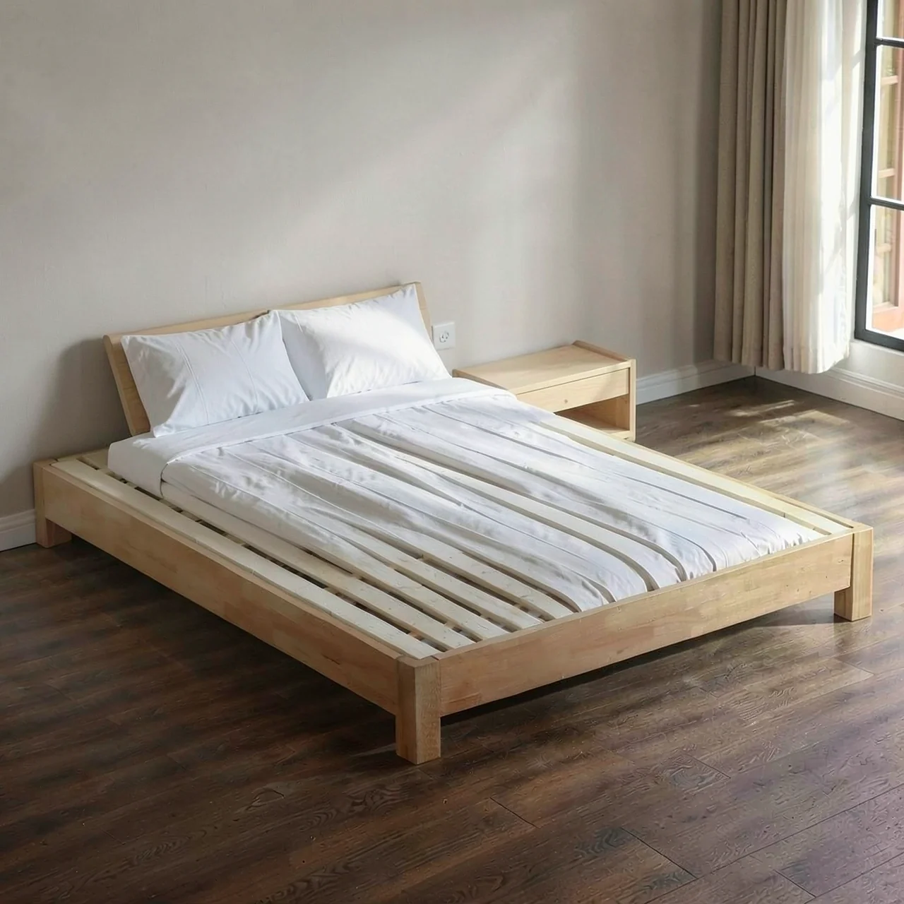 Кровать японская 120x200 с 2 тумбами