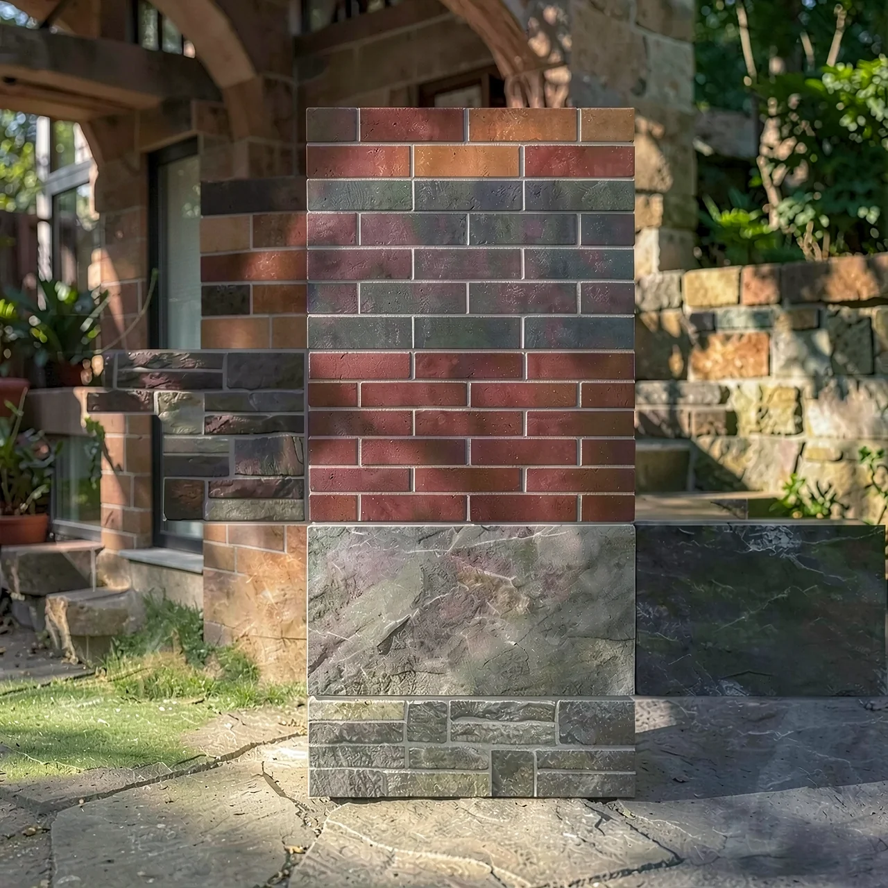 Декоративный фасадный кирпич Фухуаджу E-Stones 300x600 цвет 63D607