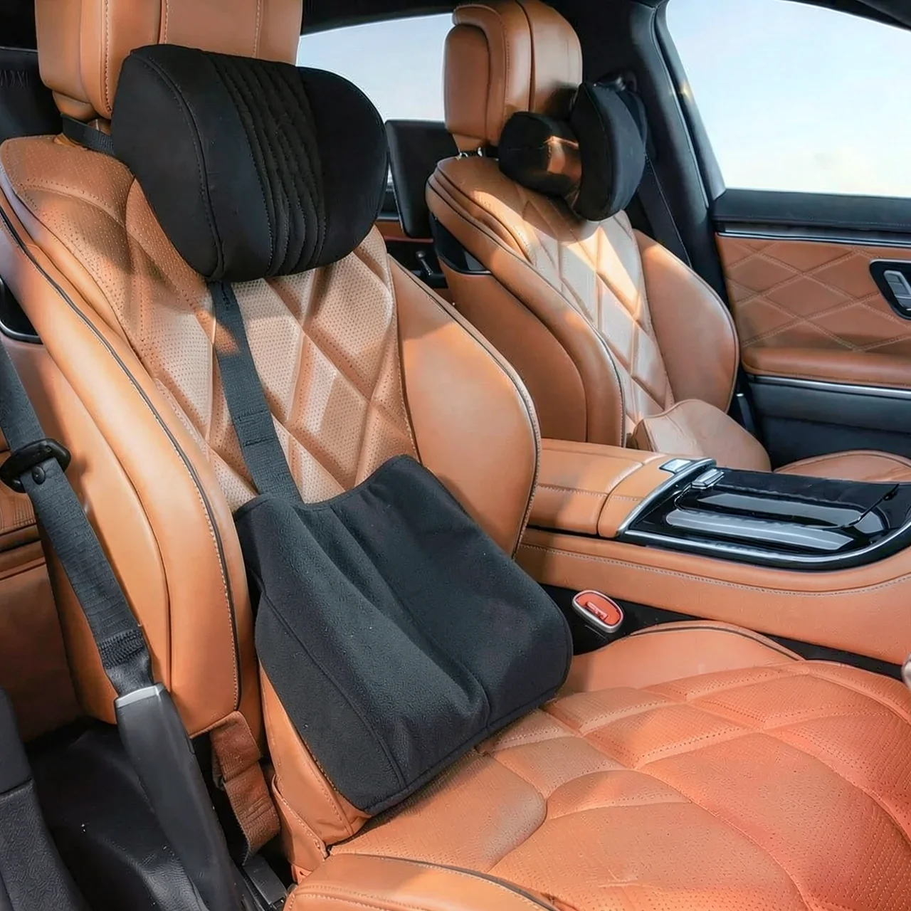 Поясничная поддержка автомобильная черная