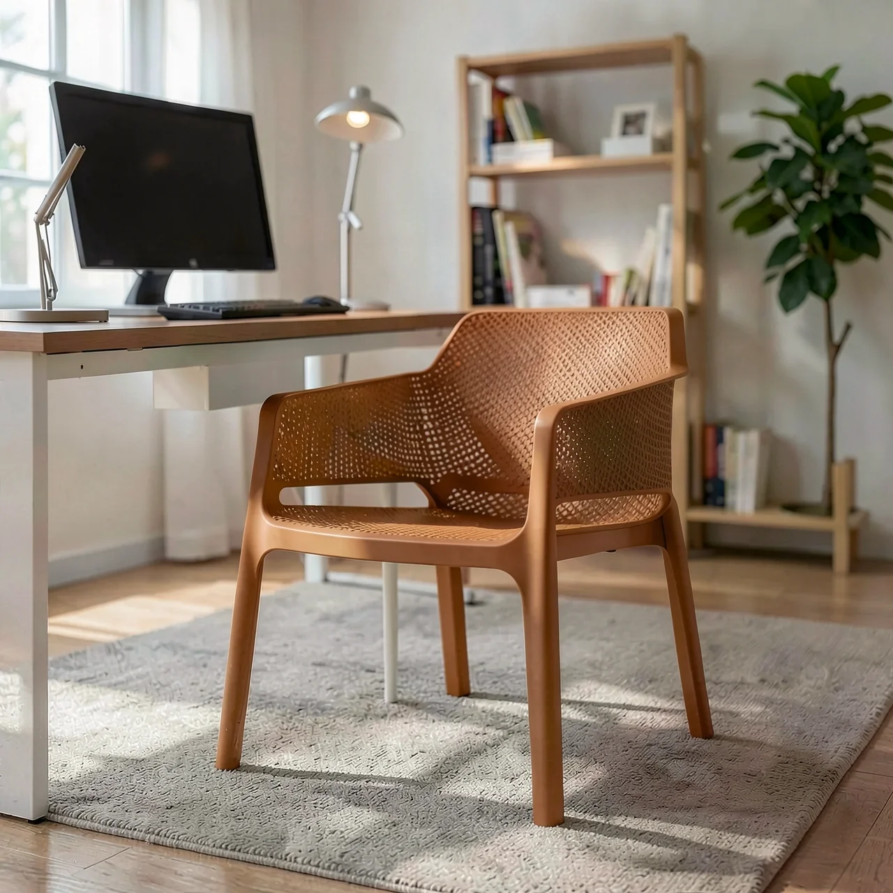 стул пластиковый Meiyijia MS-891 карамельный