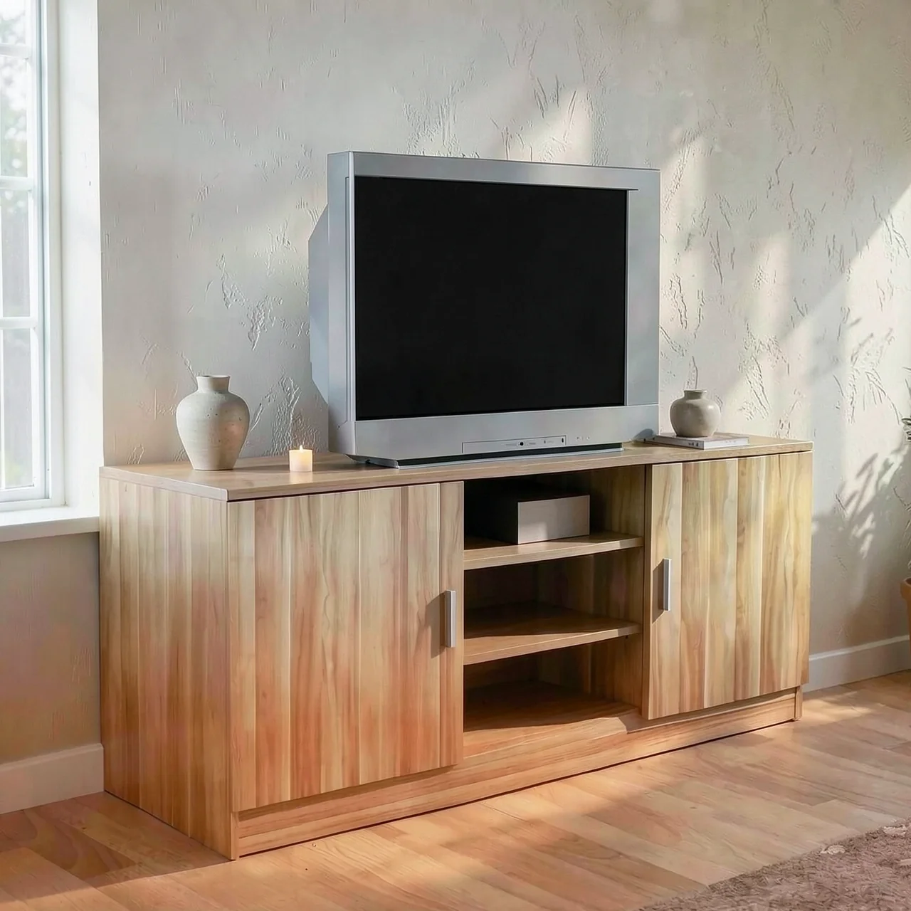 Тумба под телевизор 120x40x70 см цвет светлый орех