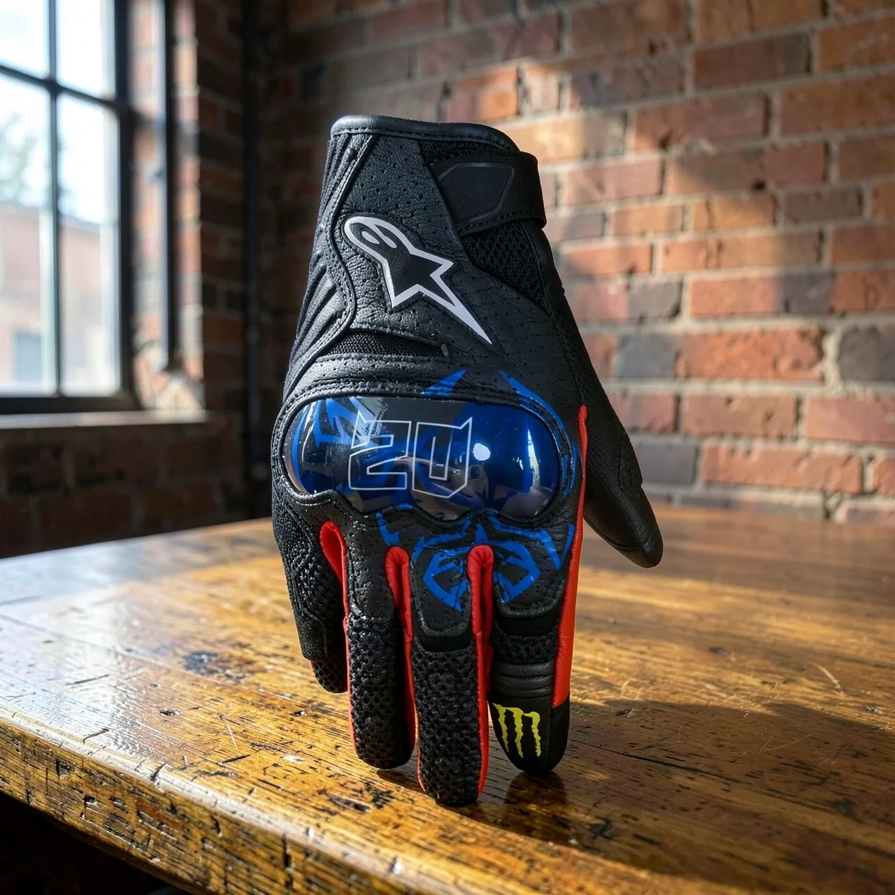 Перчатки Alpinestars SMX-1 Air v2 FQ20 черный-синий-красный (Европа, S)
