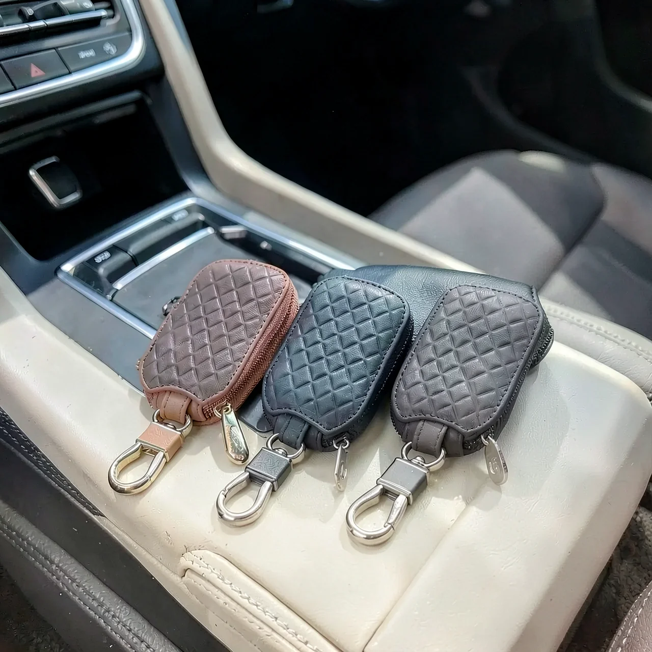 Чехол-ключница кожаная Lexus черная