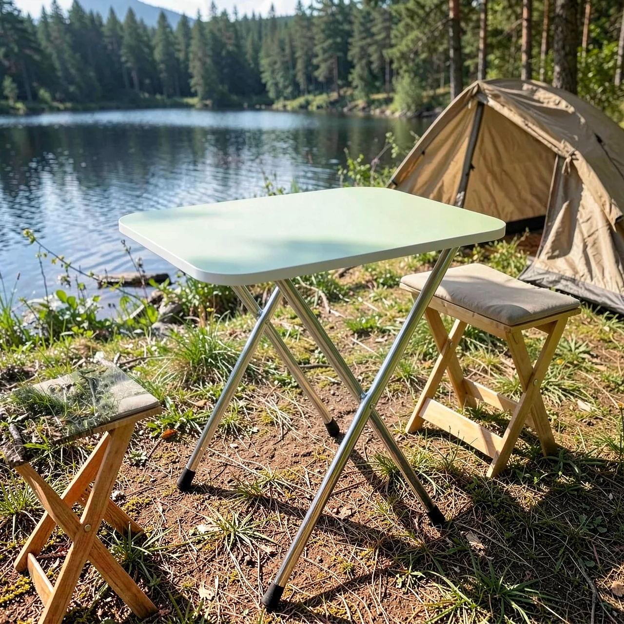 Стол складной OTHER A+ салатовый 60x40x72