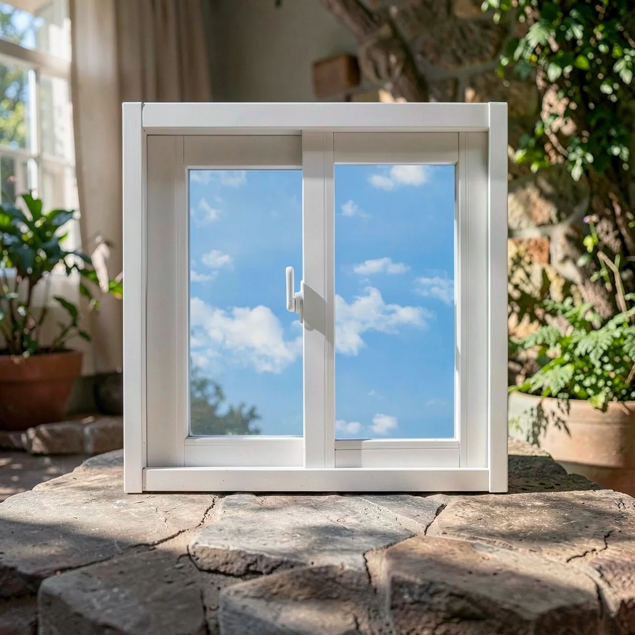 Окно раздвижное алюминиевое 40x40