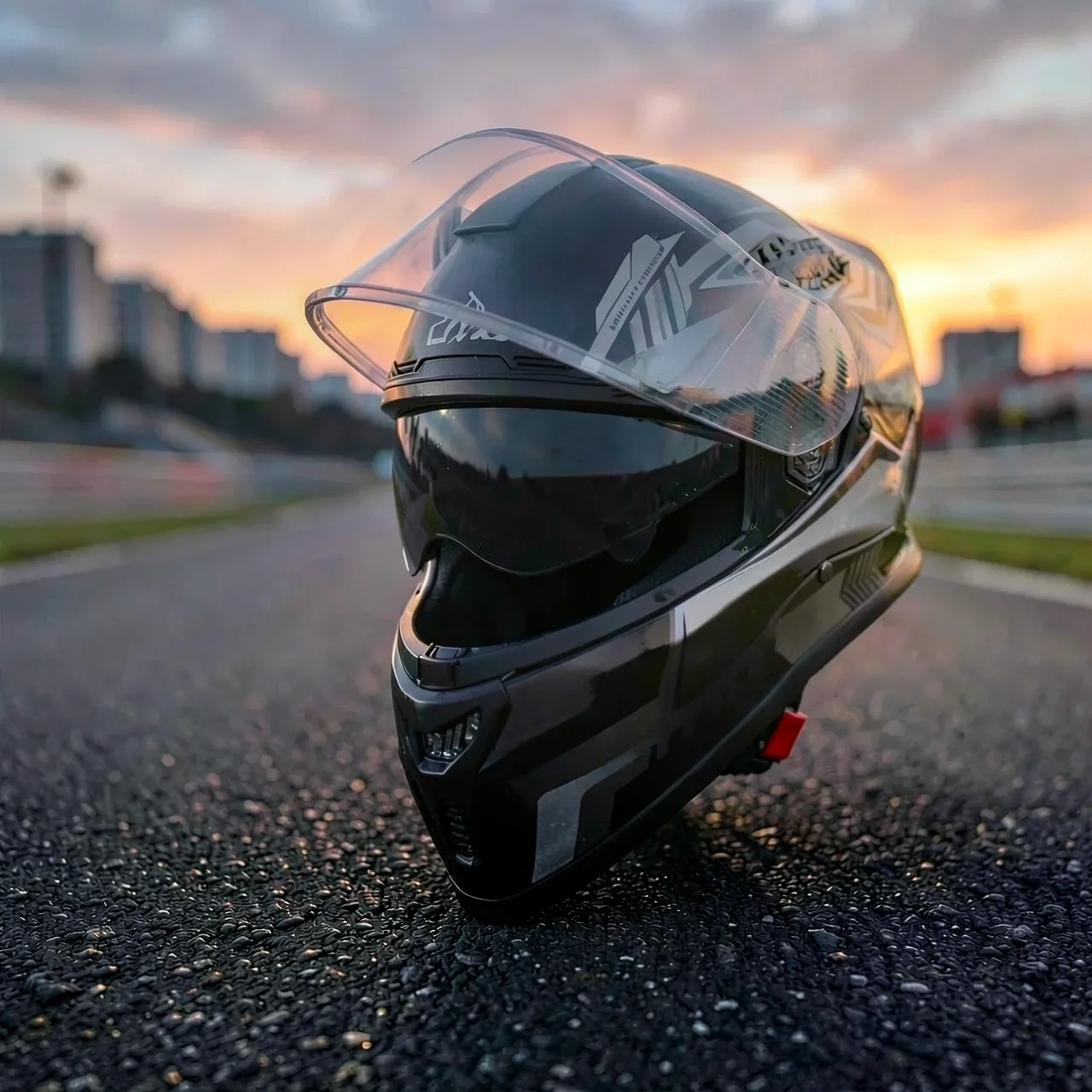 Полушлем AXK QK902 черный