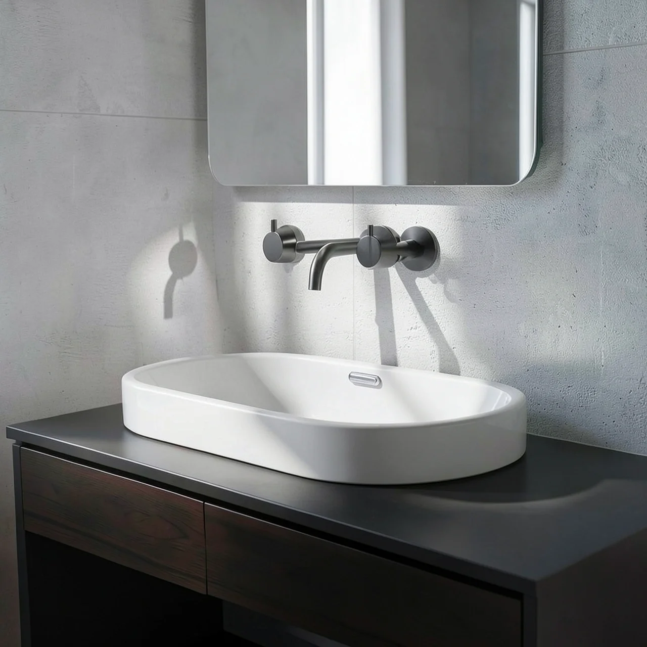 Раковина Ideavit 56x37 см с сифоном