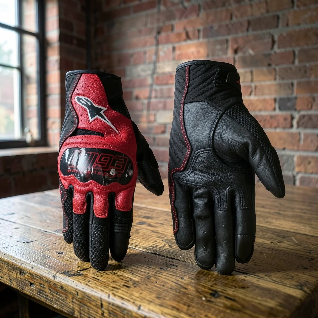 Перчатки Alpinestars SMX-1 Air v2 MM93 черный красный (Азия, S)