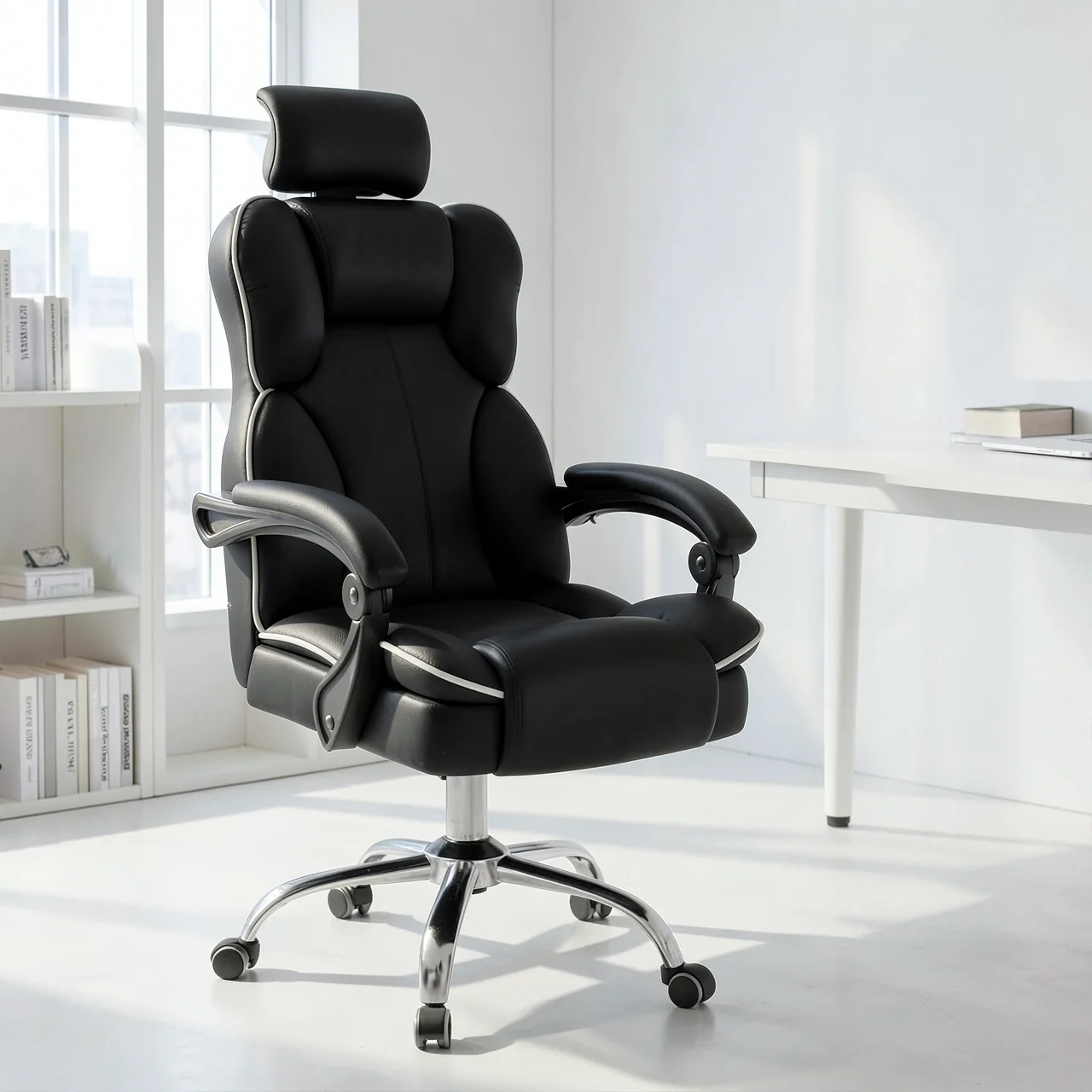 Кресло Bolan EKW40921 черный с белым, латекс