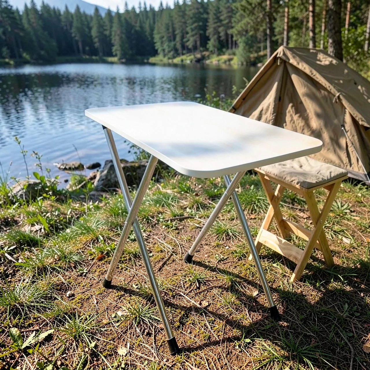 Стол складной OTHER A+ белый 80x40x72