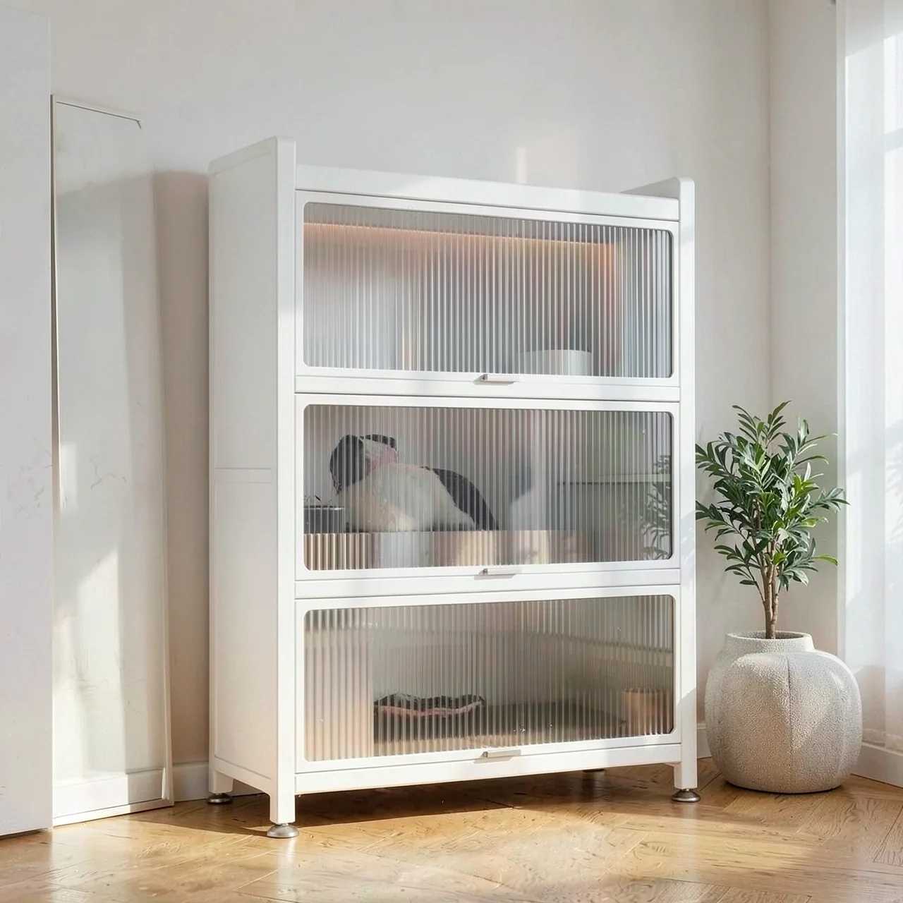 Шкаф для обуви белый 3 двери