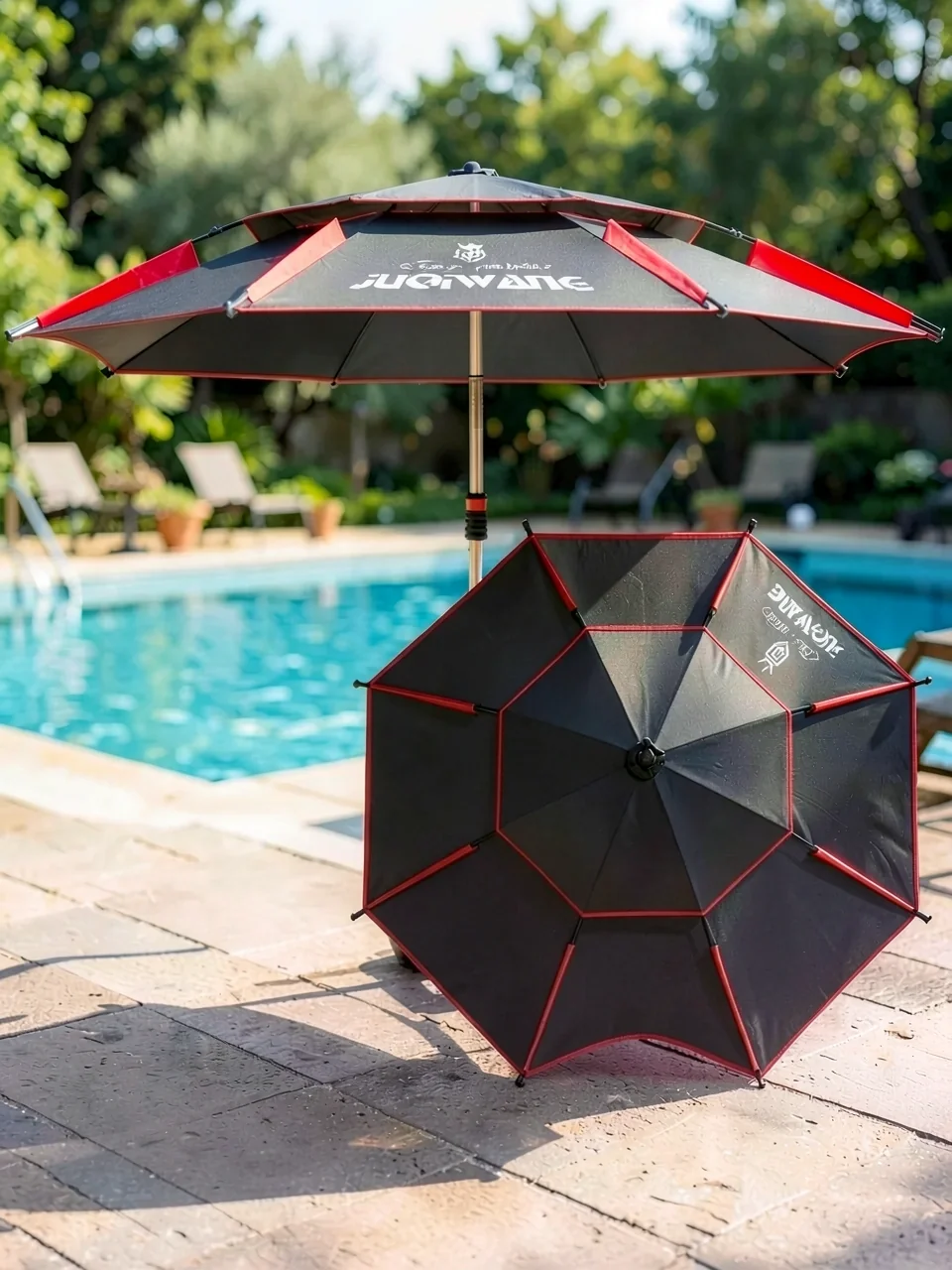 Рыболовный зонт Giant Fin King черно-красный 2.0м 12 спиц
