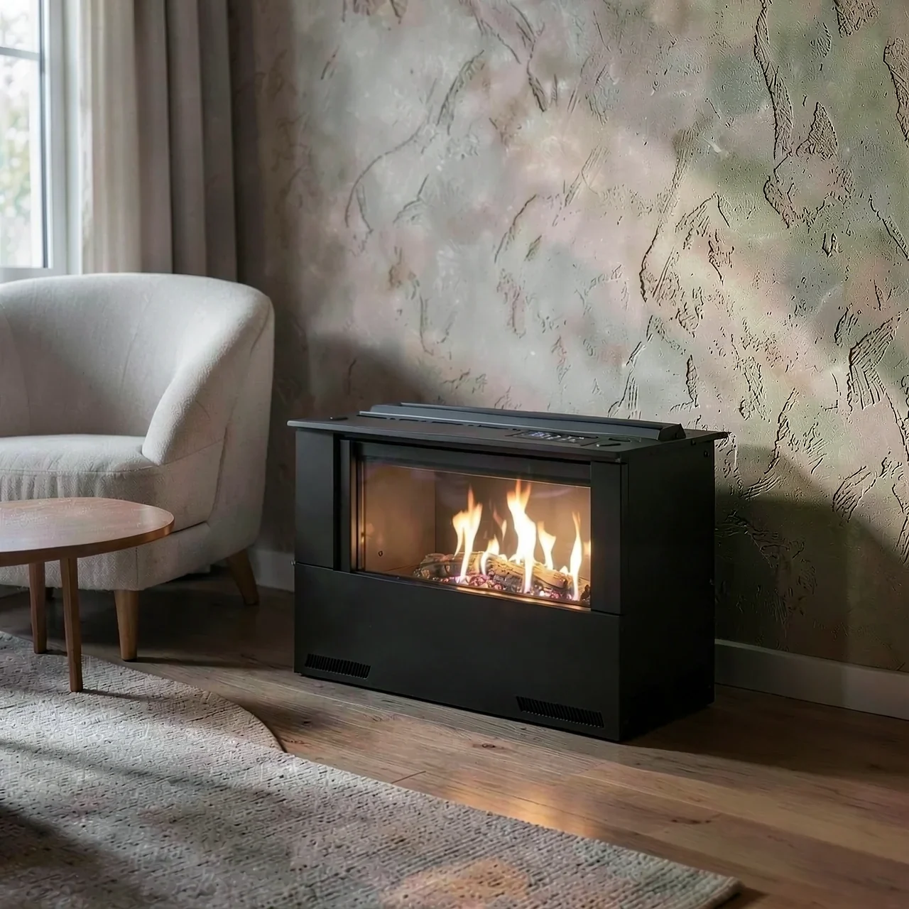 Камин встроенный 100 см управление App